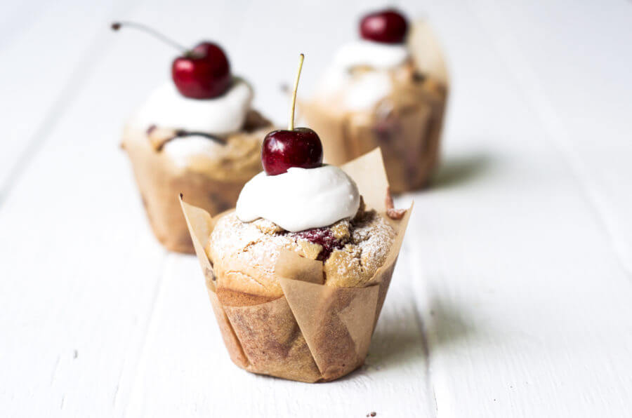 Gluten Free Paleo Cherry Muffins