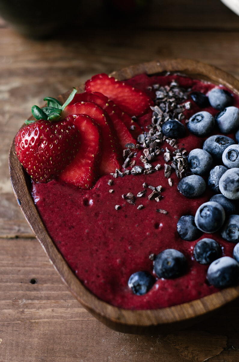 4 Ingredient Berry Vegan Smoothie Bowl Paleo Gluten Free