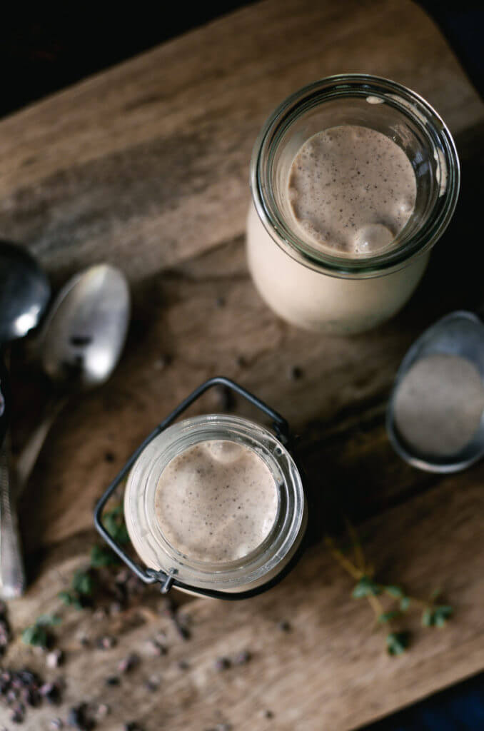 Creamy Paleo Dairy Free Almond Butter Milkshake! Refreshing and easy to make healthy breakfast idea. Gluten free vegan dessert and breakfast smoothie.