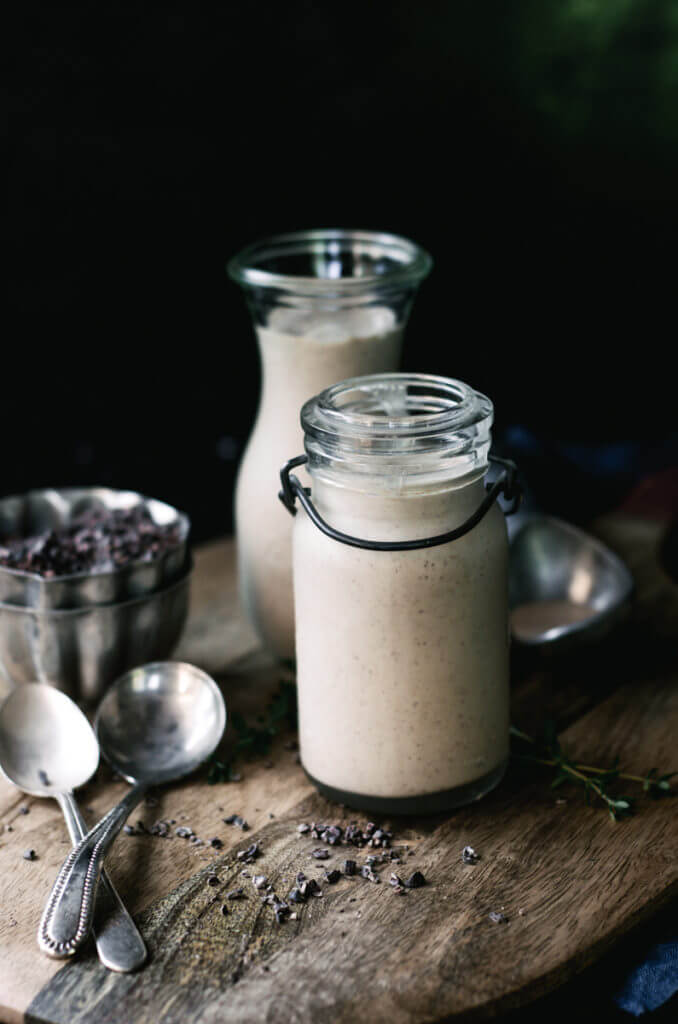 Creamy Paleo Dairy Free Almond Butter Milkshake! Refreshing and easy to make healthy breakfast idea. Gluten free vegan dessert and breakfast smoothie.