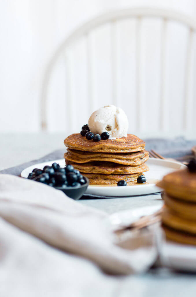 Best Paleo Pumpkin Pancakes Made In Only 10 Minutes! Easy Healthy Breakfast Recipe. Best Gluten Free Pumpkin Recipes.
