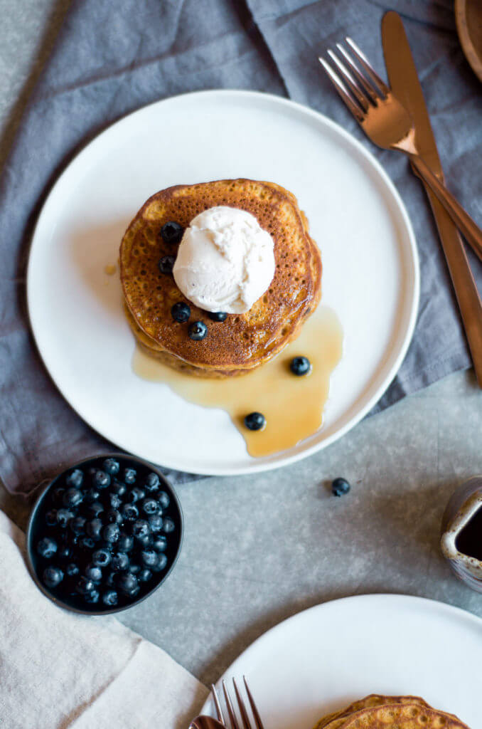 Best Paleo Pumpkin Pancakes Made In Only 10 Minutes! Easy Healthy Breakfast Recipe. Best Gluten Free Pumpkin Recipes.
