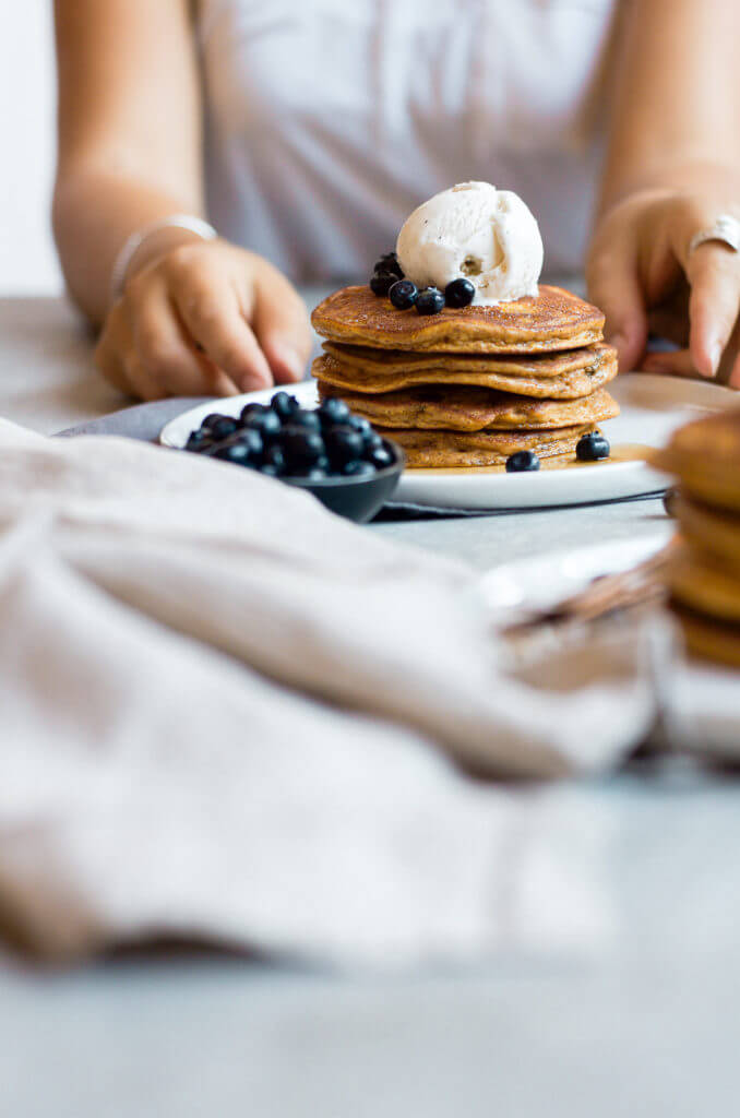 Best Paleo Pumpkin Pancakes Made In Only 10 Minutes! Easy Healthy Breakfast Recipe. Best Gluten Free Pumpkin Recipes.