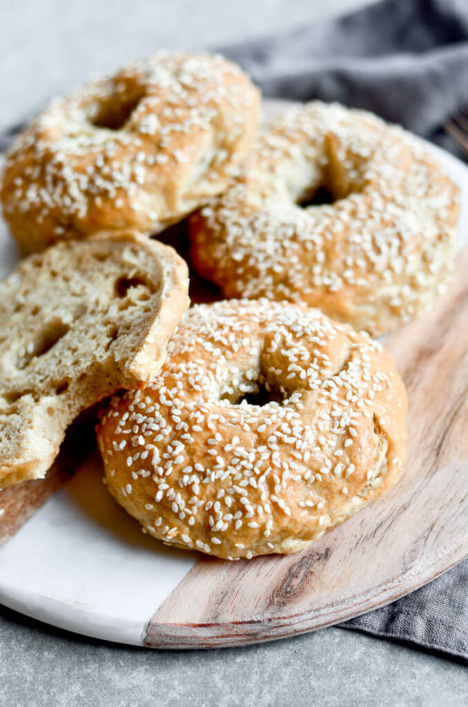 Gluten free, grain free, nut free, no yeast, easy, healthy, paleo bagel recipe. Best easy to make paleo bagels that taste "real"! You wont know they dont have grains- because they taste and look like the real thing!