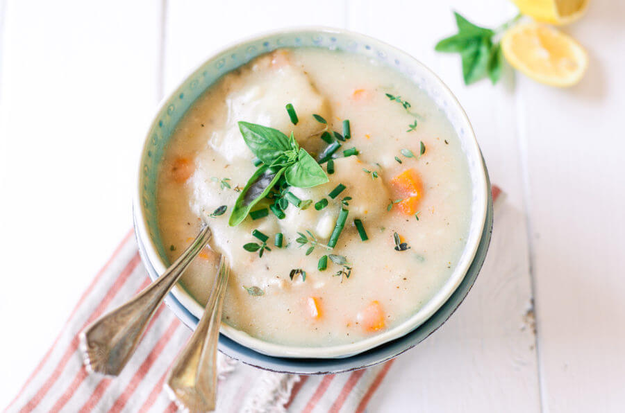 Gluten Free Dairy Free Chicken and Dumplings