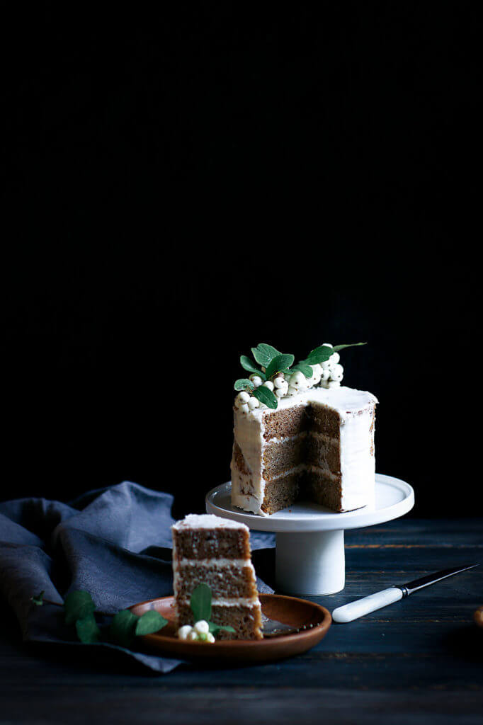 Cake food photogrpahy. Healthy gluten free paleo banana cake. Moist, delicious, easy to make.