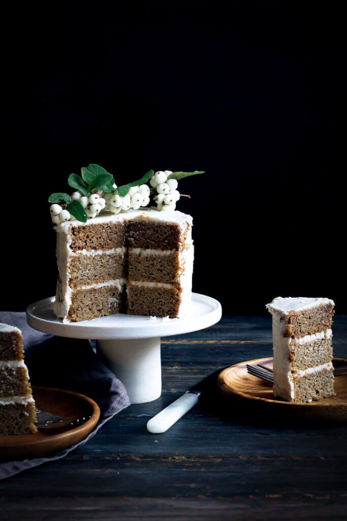 Cake food photogrpahy. Healthy gluten free paleo banana cake. Moist, delicious, easy to make.