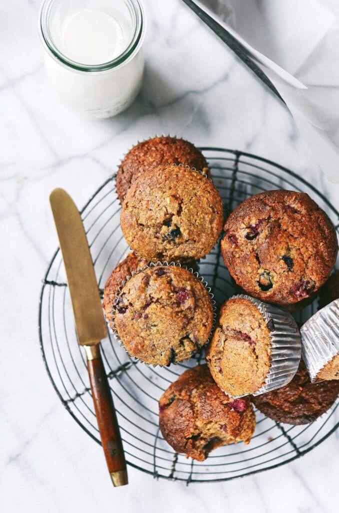 5 Min Flourless Blender Berry Muffins Paleo Gluten Free