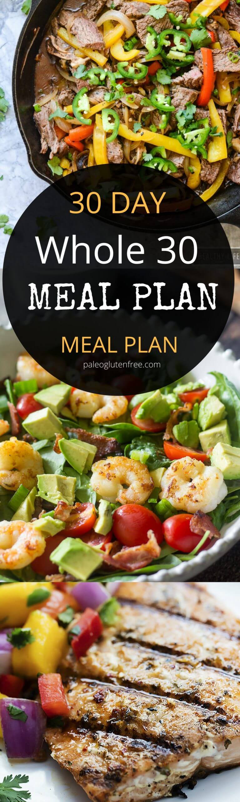Whole 30 Meal Plan for 30 Days! Paleo Gluten Free