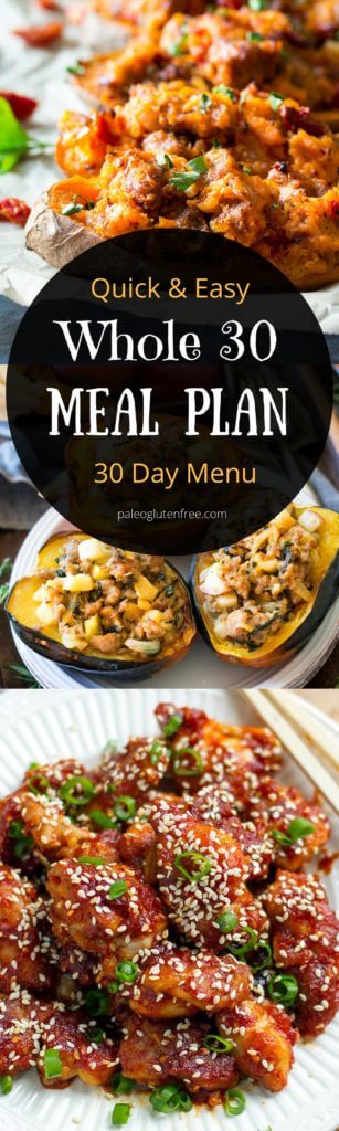 Whole30 meal plan that's quick and healthy! Whole30 recipes just for you. Whole30 meal planning. Whole30 meal prep. Healthy paleo meals. Healthy Whole30 recipes. Easy Whole30 recipes. Best paleo shopping guide.