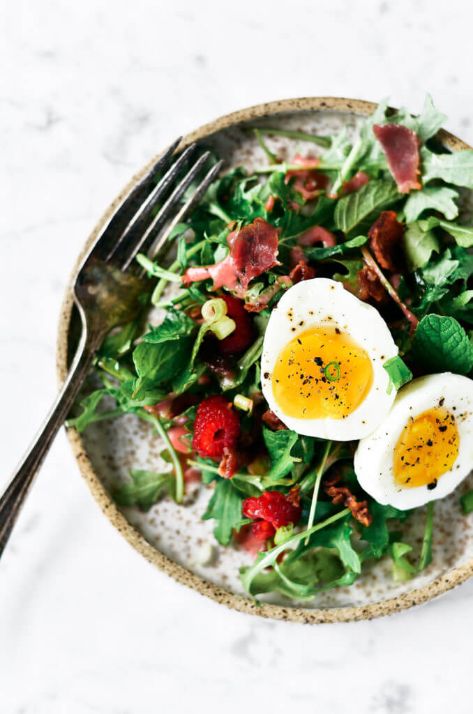 Whole30 Baby Greens Bacon Breakfast - Paleo Gluten Free