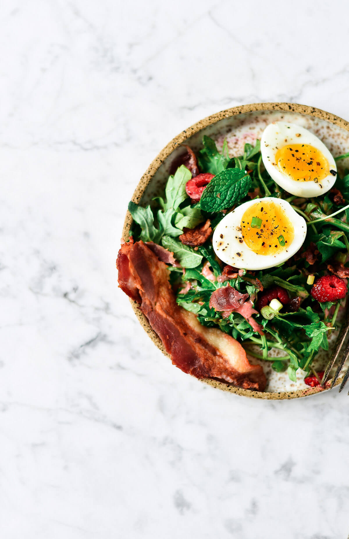 Whole30 Baby Greens Bacon Breakfast - Paleo Gluten Free