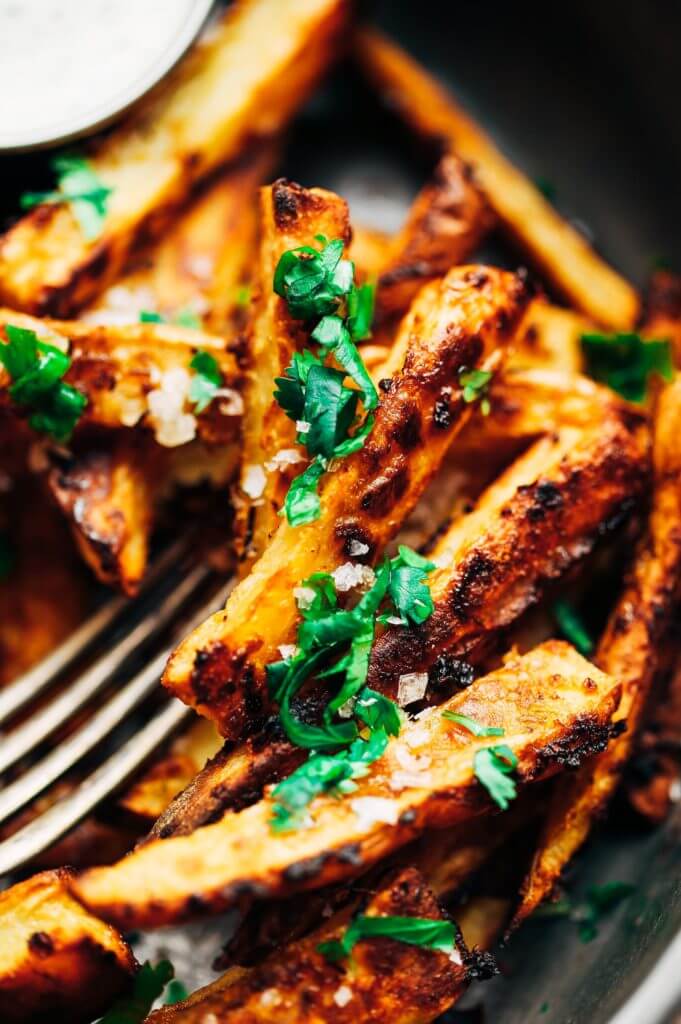 Extra Crispy Garlic Lime Sweet Potato Fries - Paleo Gluten ...