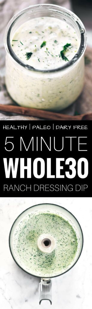 Whole30 Ranch Dressing (Dairy-Free, Low-Carb) - The Harvest Skillet