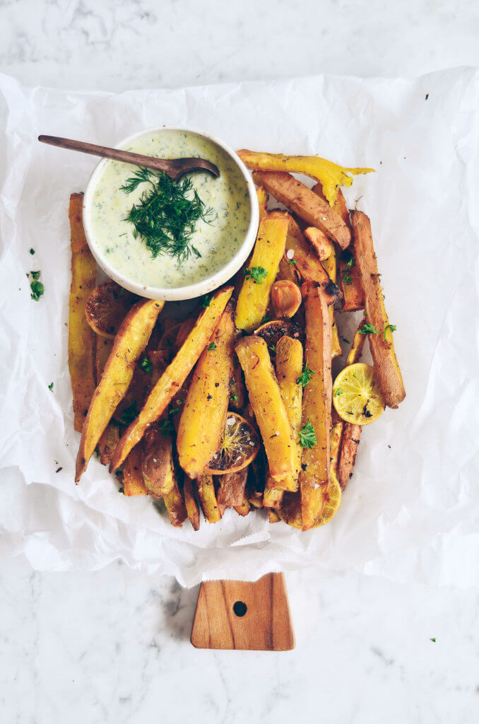 Extra crispy sweet potato fries and dipping sauce. Baked sweet potato fries. Easy sweet potato fries. Easy whole30 snacks. Paleo sweet potato fries recipe. Healthy sweet potato fries. Easy whole30 dinner recipes. Whole30 recipes. Whole30 lunch. Whole30 recipes just for you. Whole30 meal planning. Whole30 meal prep. Healthy paleo meals. Healthy Whole30 recipes. Easy Whole30 recipes.