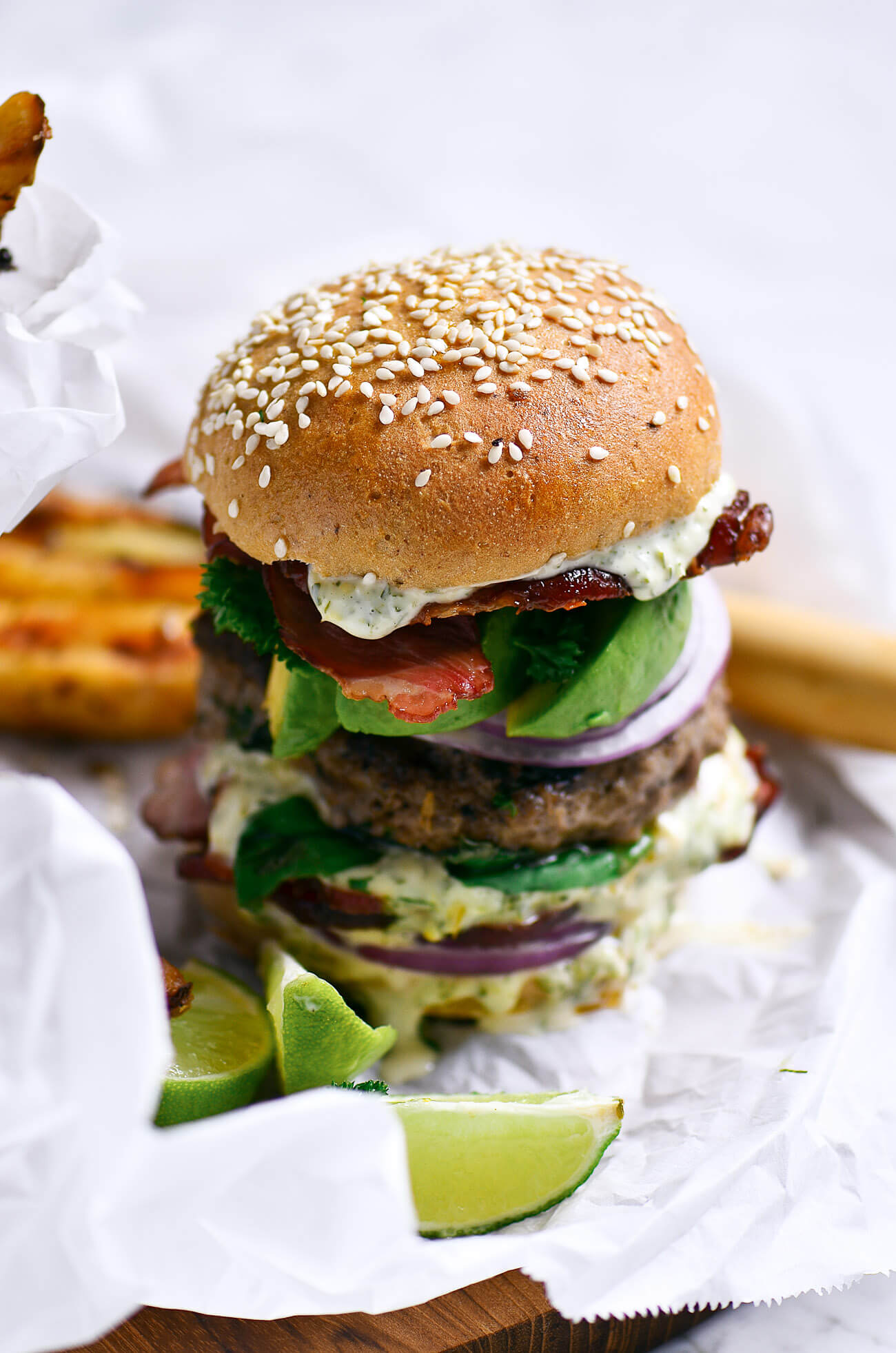 Paleo Bacon Garlic Avocado Burger Paleo Gluten Free