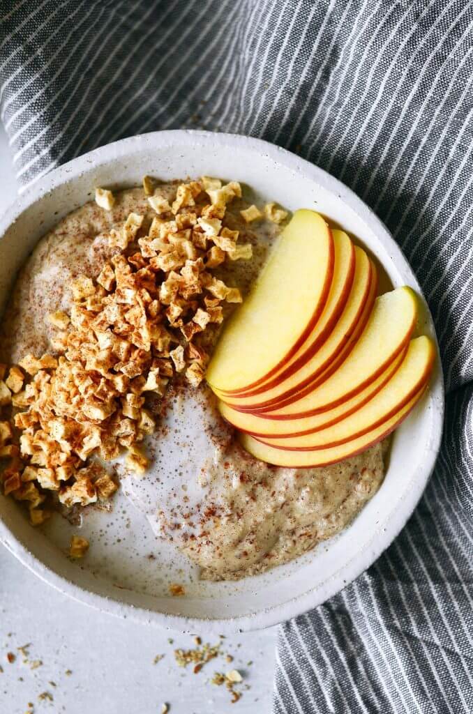 Instant apple cinnamon hot cereal. Rich and creamy whole30 breakfast cereal. Made in one minute! Can be made ahead. Paleo, gluten free, sugar free, and dairy free. A great alternative to malt-o-meal and oatmeal. Deliciously addicting and topped with apple crunchies and cinnamon. Whole30 breakfast recipe. Easy paleo breakfast ideas. Whole30 breakfast ideas. paleo cereal recipe. whole30 meal plan. Easy whole30 dinner recipes. Easy whole30 dinner recipes. Whole30 recipes. Whole30 lunch. Whole30 meal planning. Whole30 meal prep. Healthy paleo meals. Healthy Whole30 recipes. Easy Whole30 recipes. Easy whole30 dinner recipes. Best avocado recipes. Dairy free pesto recipe. whole30 apple recipe.