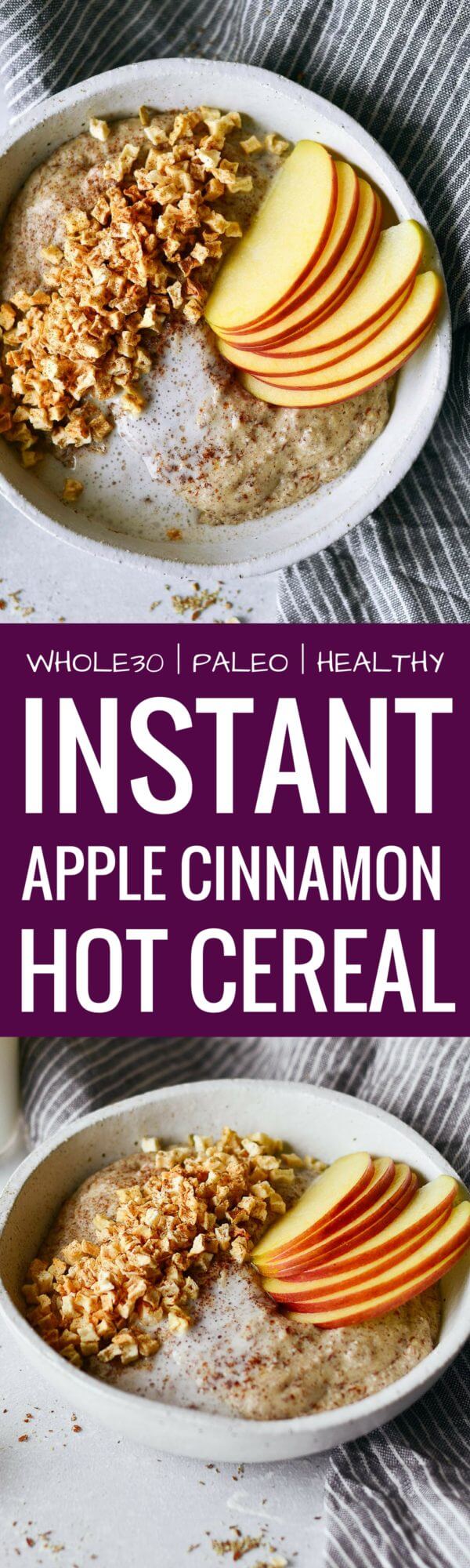 Instant Paleo Apple Cinnamon Hot Cereal Paleo Gluten Free