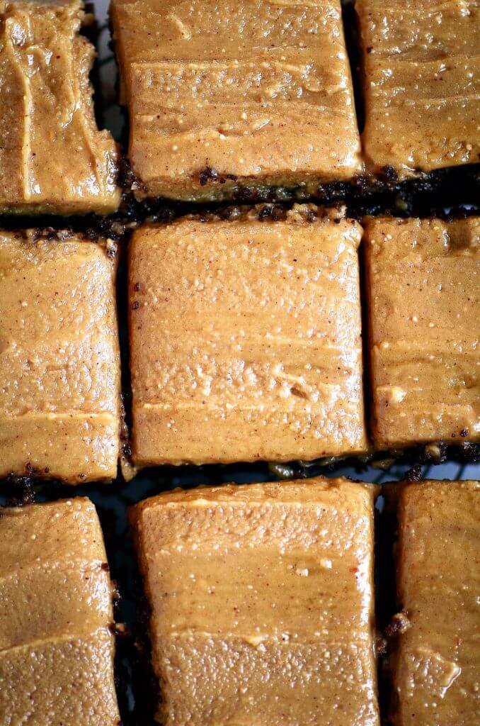 Ready for some chocolate goodness?! The best healthy paleo coconut flour brownies topped with a smooth and creamy peanut butter frosting (almond butter for paleoers). Each brownie has 16g protein! Best gluten free brownies. Best paleo brownies recipe. Fudgey paleo brownie recipe. Fudgey chocolate brownies. Healthy brownie recipe. Easy paleo brownies.