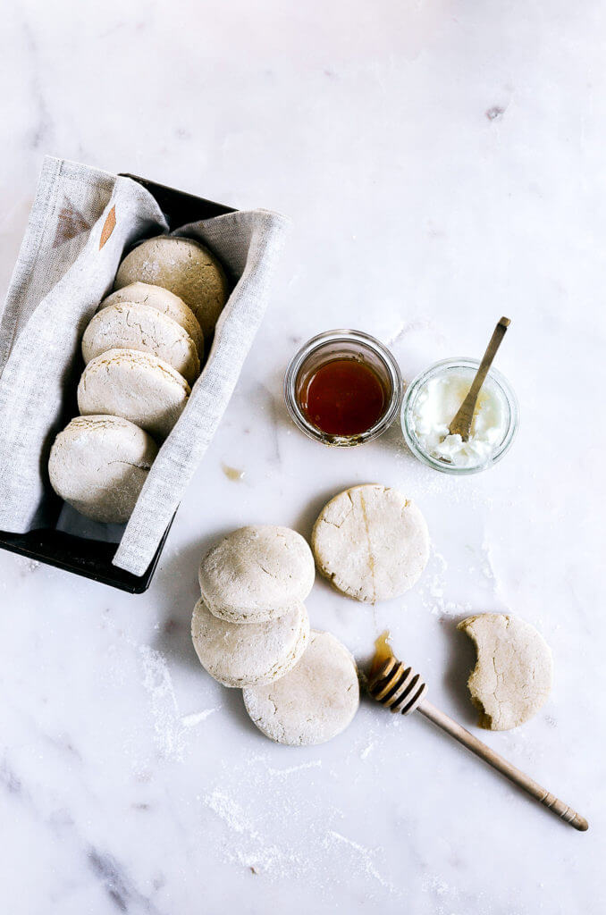 Paleo nut free cassava flour biscuits. Easy to make, perfect for meal prep, storing in the freezer, and perfect for toasting! Gluten free, dairy free, nut free, and yummy! Best paleo biscuit recipe. Easy paleo biscuits. Gluten free biscuit recipe. Butter free biscuits. Easy gluten free biscuit recipe. Cassava flour biscuits. Grain free biscuits. Easy paleo biscuit recipes.