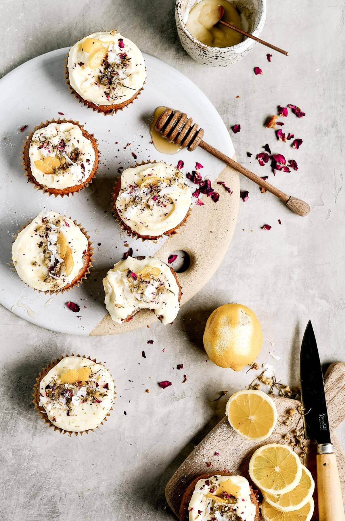 Paleo Cashew Butter Blueberry Muffins With Lemon Frosting Paleo