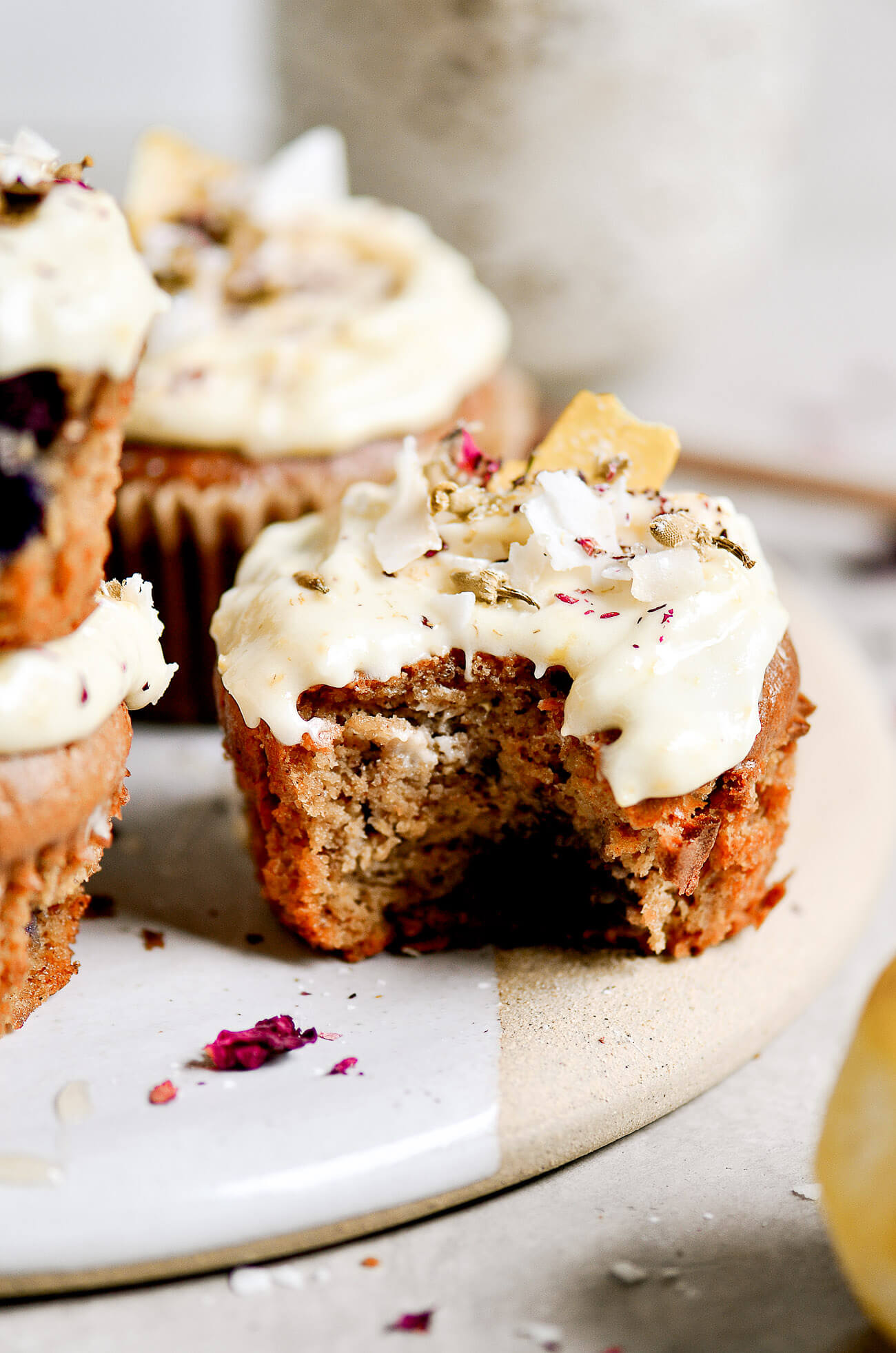 Paleo Cashew Butter Blueberry Muffins With Lemon Frosting Paleo