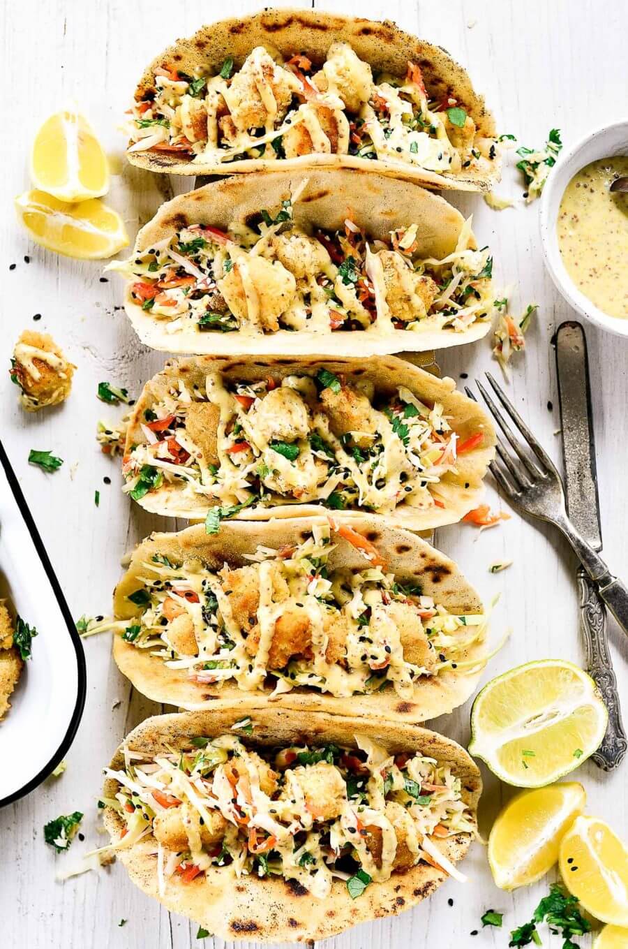 Paleo Coconut Crusted Fish Tacos With Honey Mustard Sauce ...