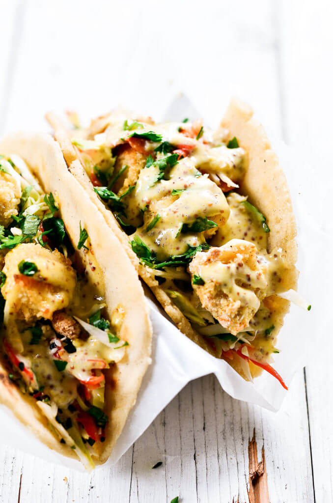 Paleo Coconut Crusted Fish Tacos With Honey Mustard Sauce ...