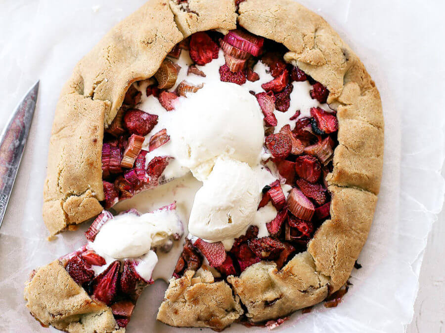 Strawberry Rhubarb Paleo Galette