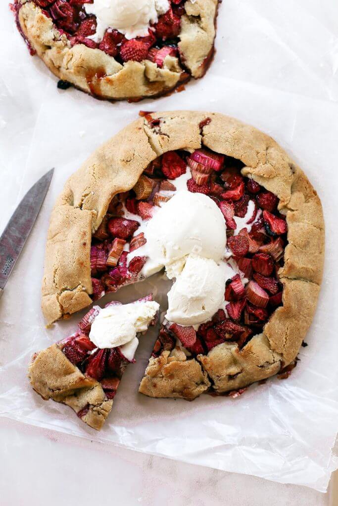 Strawberry Rhubarb Paleo Galette - Paleo Gluten Free