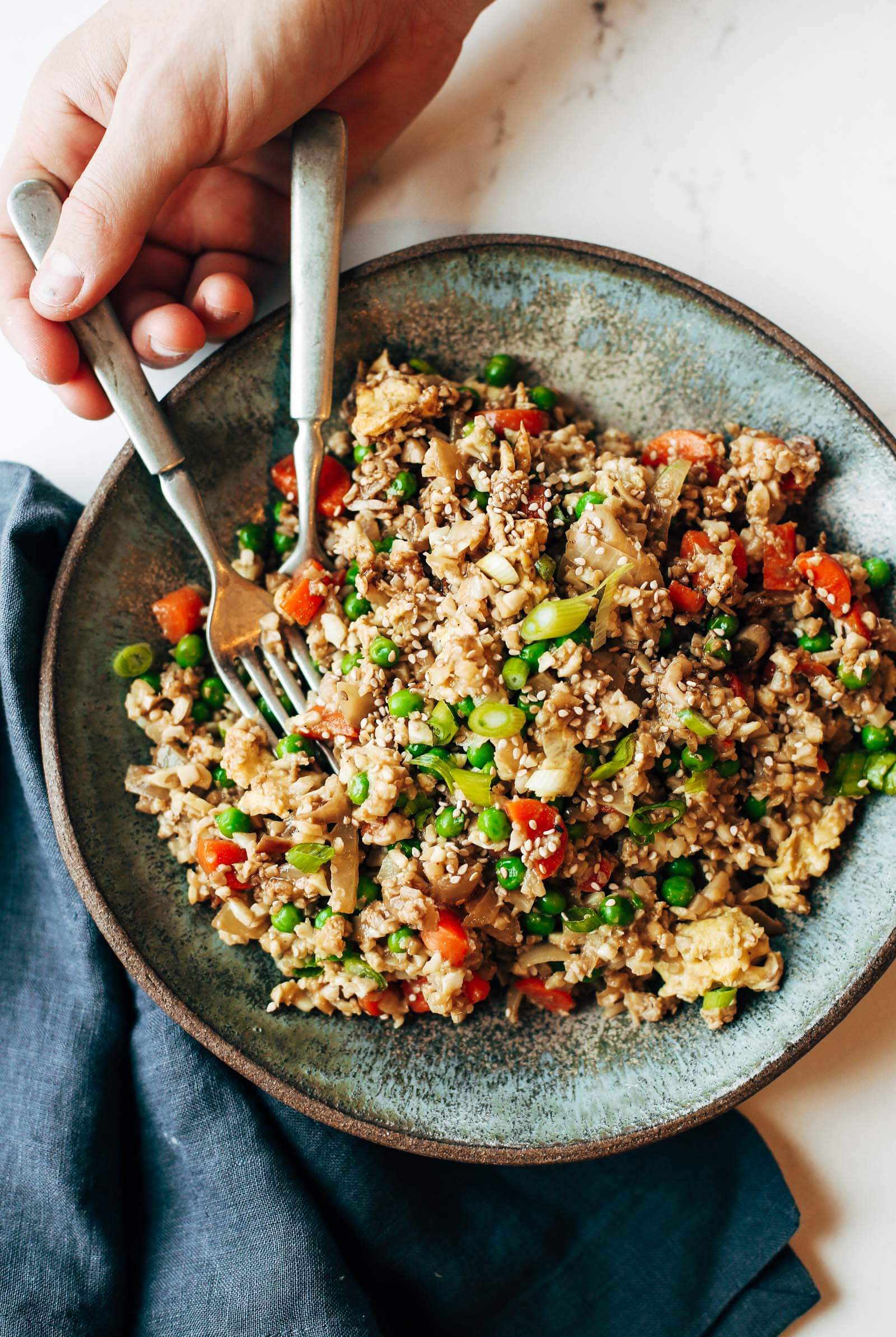 Whole30 Fried Cauliflower Rice Paleo Gluten Free