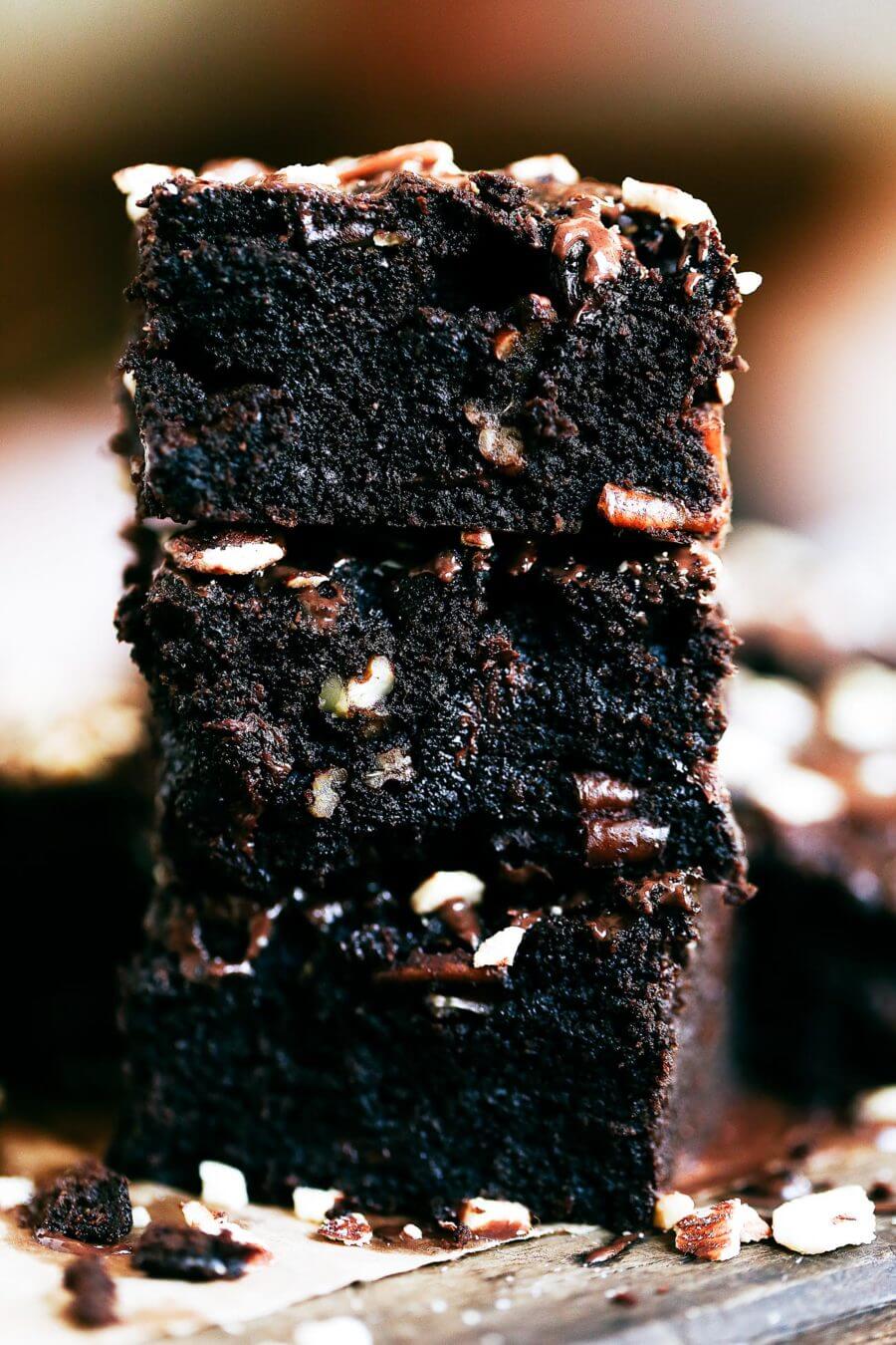Triple Fudge Coconut Flour Brownies Paleo Gluten Free