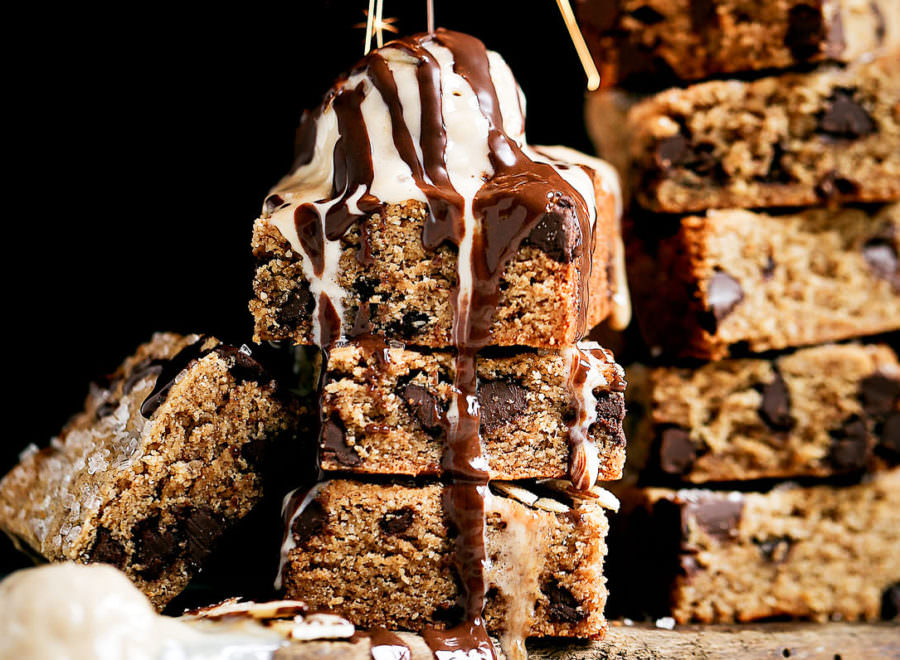 Soft and Chewy Vegan Paleo Blondies