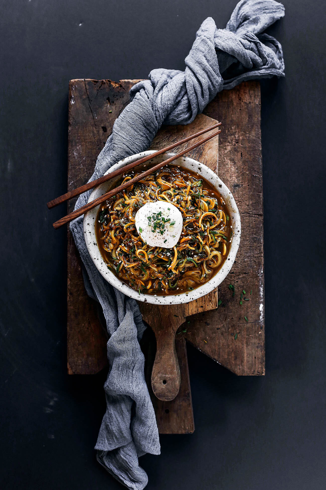 Asian Zucchini Noodle Bowl Paleo Gluten Free