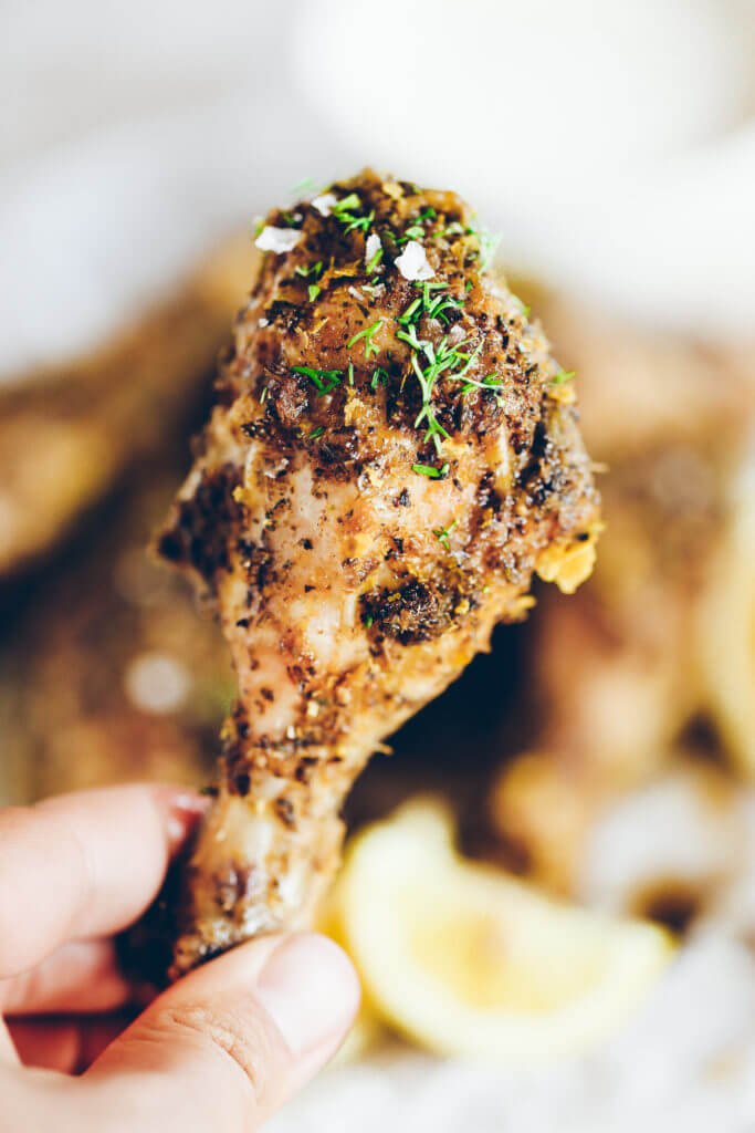 Crispy Baked Italian Drumsticks And Ranch Dip - Paleo 