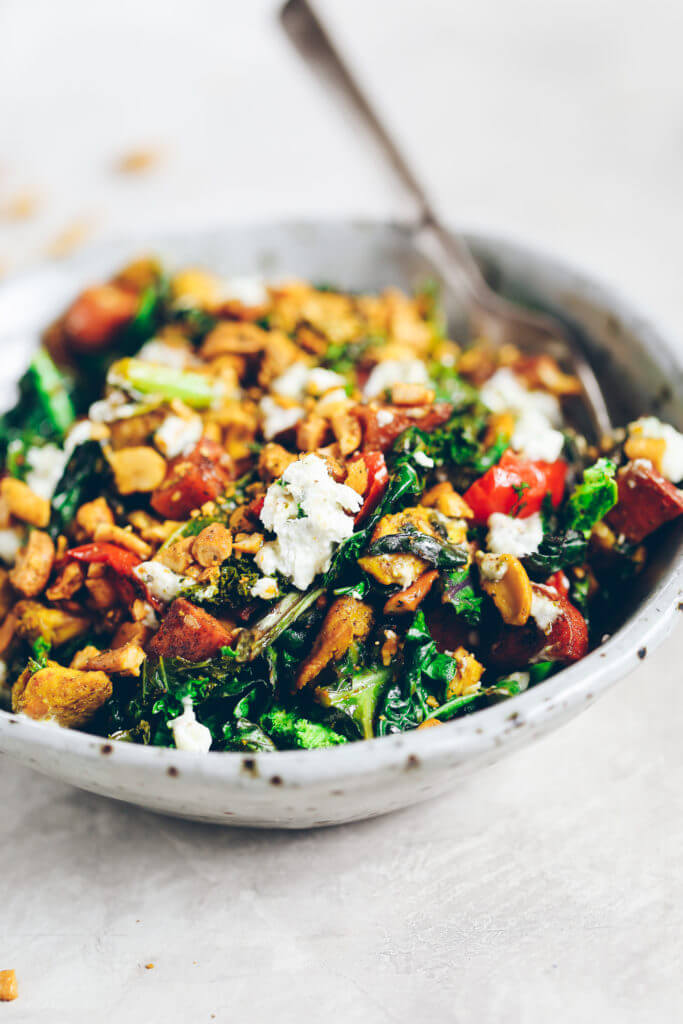 Quick whole30 and paleo kale chicken curry! A fusion of greek and curry goodness. Dig in! New favorite meal to eat with the family. Think, curry meets greek food meets wok pan, meets thai chili cashews. And there you have it! Curry fusion! This dish is a medley of sautéed kale with veggies and curried chicken topped off with homemade coconut yogurt tzatziki and thai chili cashews. I’m in loooove. This recipe is so easy, healthy, and adaptable to nearly any diet. Healthy, easy, and family friendly. Naturally gluten free, dairy free, and paleo! New favorite meal to eat with the family. Whole30 meal planning. Easy whole30 dinner recipes. Whole30 recipes. Whole30 lunch. Whole30 recipes just for you. Whole30 meal planning. Whole30 meal prep. Healthy paleo meals. Healthy Whole30 recipes. Easy Whole30 recipes.