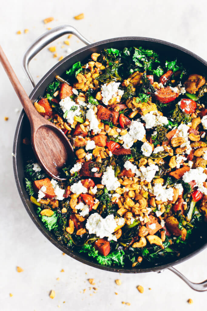 Quick whole30 and paleo kale chicken curry! A fusion of greek and curry goodness. Dig in! New favorite meal to eat with the family. Think, curry meets greek food meets wok pan, meets thai chili cashews. And there you have it! Curry fusion! This dish is a medley of sautéed kale with veggies and curried chicken topped off with homemade coconut yogurt tzatziki and thai chili cashews. I’m in loooove. This recipe is so easy, healthy, and adaptable to nearly any diet. Healthy, easy, and family friendly. Naturally gluten free, dairy free, and paleo! New favorite meal to eat with the family. Whole30 meal planning. Easy whole30 dinner recipes. Whole30 recipes. Whole30 lunch. Whole30 recipes just for you. Whole30 meal planning. Whole30 meal prep. Healthy paleo meals. Healthy Whole30 recipes. Easy Whole30 recipes.