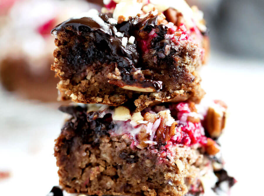 Quick Raspberry Applesauce Paleo Breakfast Bars