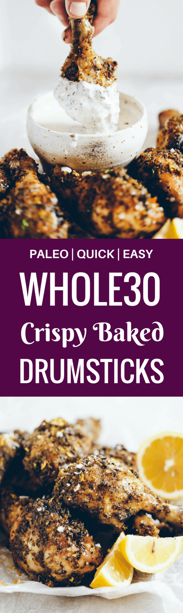 Crispy Baked Italian Drumsticks And Ranch Dip Paleo Gluten Free