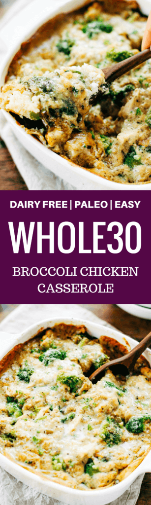 Creamy whole30 chicken, broccoli, cauliflower rice casserole. Your family is going to love this warm and comforting casserole! Kid proof and stuffed with three veggies, topped with the best herb cream sauce. Extra creamy whole30 spaghetti squash casserole. Easy whole30 dinner recipes. Whole30 recipes. Whole30 lunch. Whole30 recipes just for you. Whole30 meal planning. Whole30 meal prep. Healthy paleo meals. Healthy Whole30 recipes. Easy Whole30 recipes.