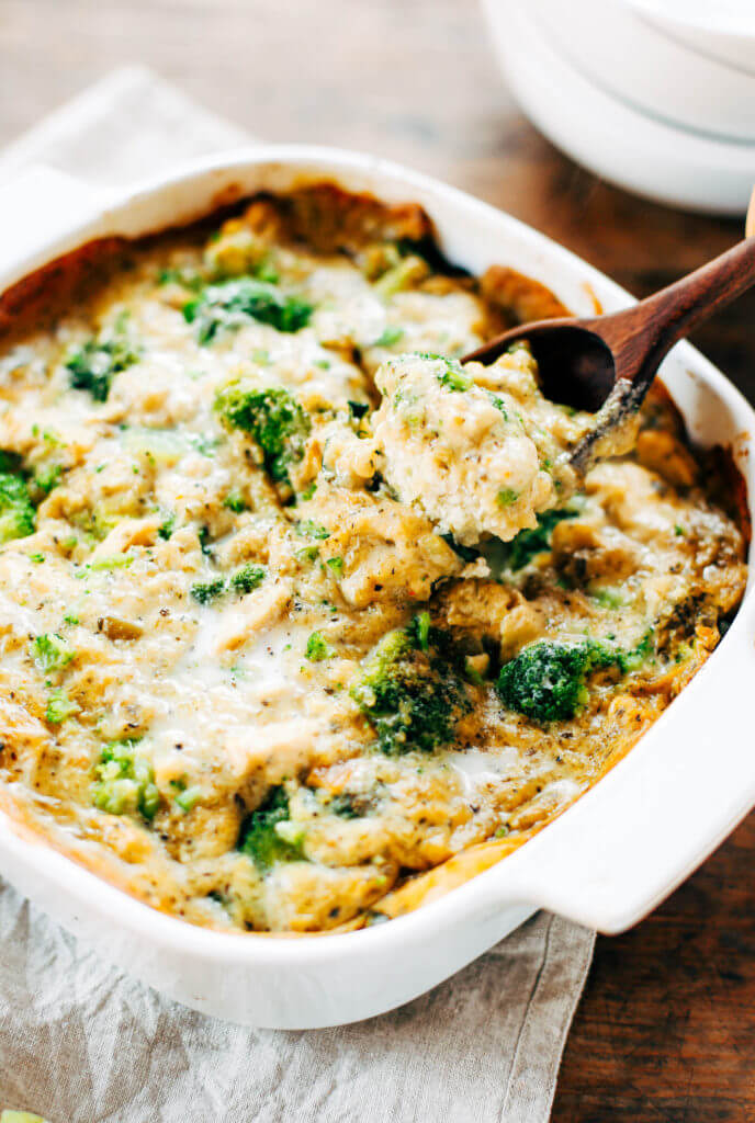 Creamy whole30 chicken, broccoli, cauliflower rice casserole. Your family is going to love this warm and comforting casserole! Kid proof and stuffed with three veggies, topped with the best herb cream sauce. Extra creamy whole30 spaghetti squash casserole. Easy whole30 dinner recipes. Whole30 recipes. Whole30 lunch. Whole30 recipes just for you. Whole30 meal planning. Whole30 meal prep. Healthy paleo meals. Healthy Whole30 recipes. Easy Whole30 recipes.