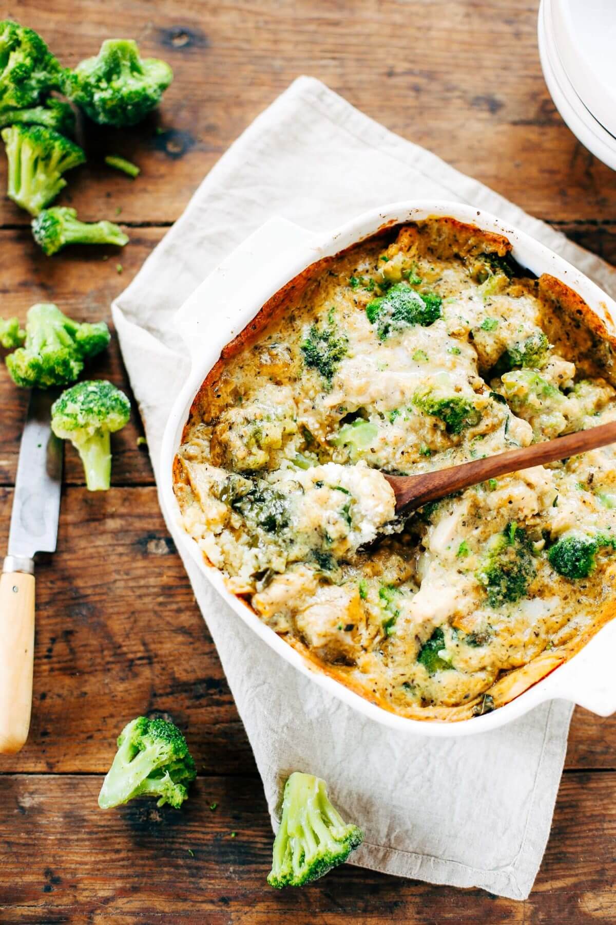 Chicken Broccoli Cauliflower Rice Casserole - Paleo Gluten Free