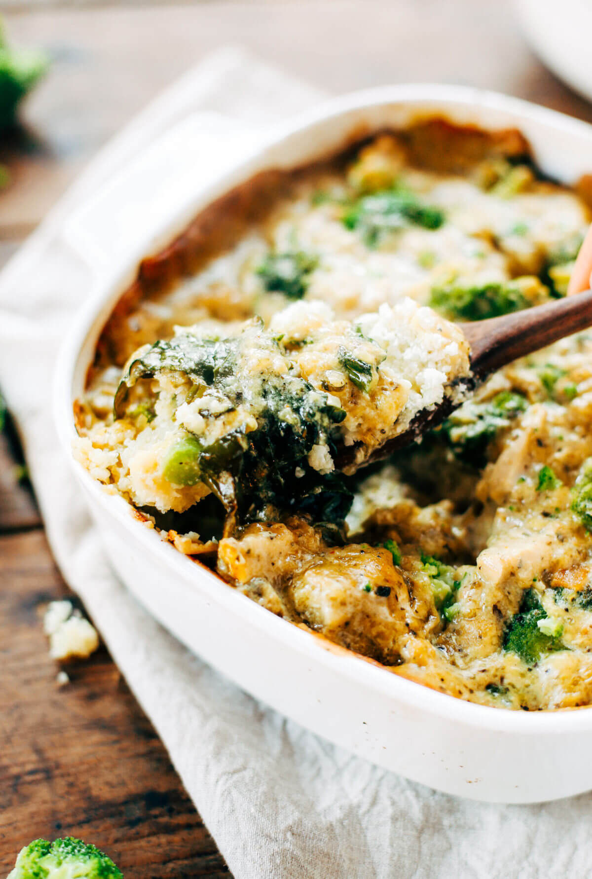 Chicken Broccoli Cauliflower Rice Casserole Paleo Gluten Free