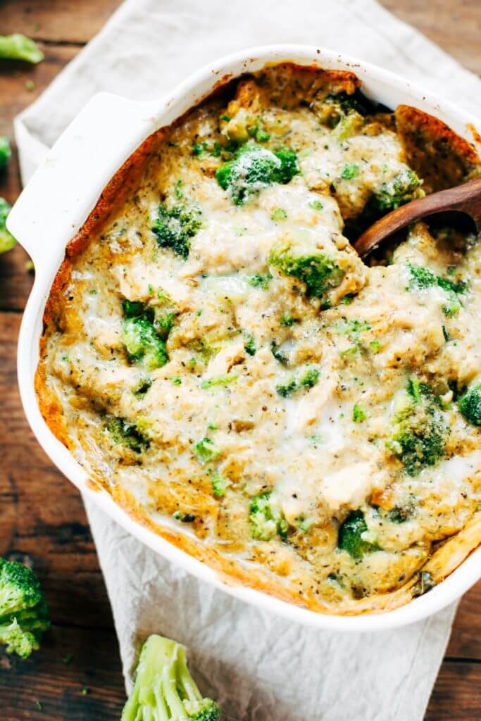 Creamy whole30 chicken, broccoli, cauliflower rice casserole. Your family is going to love this warm and comforting casserole! Kid proof and stuffed with three veggies, topped with the best herb cream sauce. Extra creamy whole30 spaghetti squash casserole. Easy whole30 dinner recipes. Whole30 recipes. Whole30 lunch. Whole30 recipes just for you. Whole30 meal planning. Whole30 meal prep. Healthy paleo meals. Healthy Whole30 recipes. Easy Whole30 recipes.
