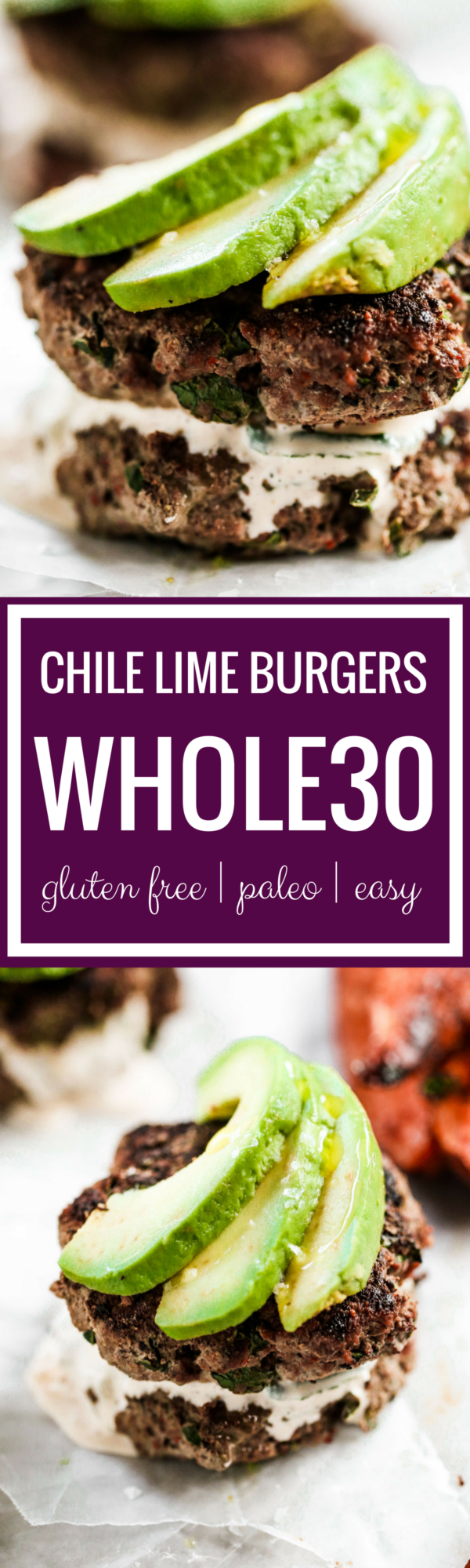 Chile Lime Avocado Burgers Paleo Gluten Free
