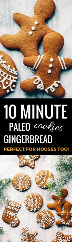 This grain free, refined sugar free gingerbread cookie recipe not only makes delicious cookies- it’s perfect for making gingerbread houses! (Paleo, gluten free, dairy free). Easy gluten free gingerbread cookies. Soft Gingerbread cookies. Almond flour gingerbread cookies. Paleo vegan gingerbread cookies. Best gluten free gingerbread cookies. Low carb gluten free gingerbread cookies.