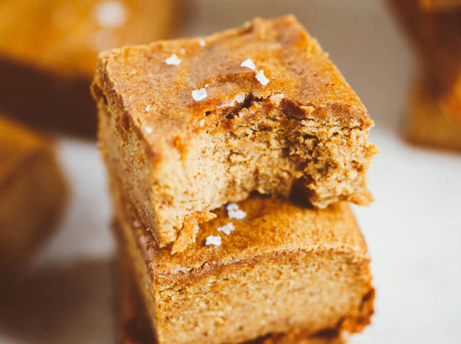 Healthy Paleo Blender Banana Bread Bars