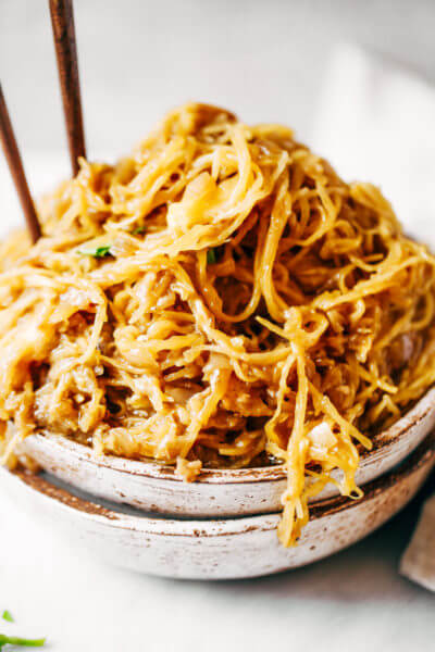 Spicy Spaghetti Squash Noodles - Paleo Gluten Free