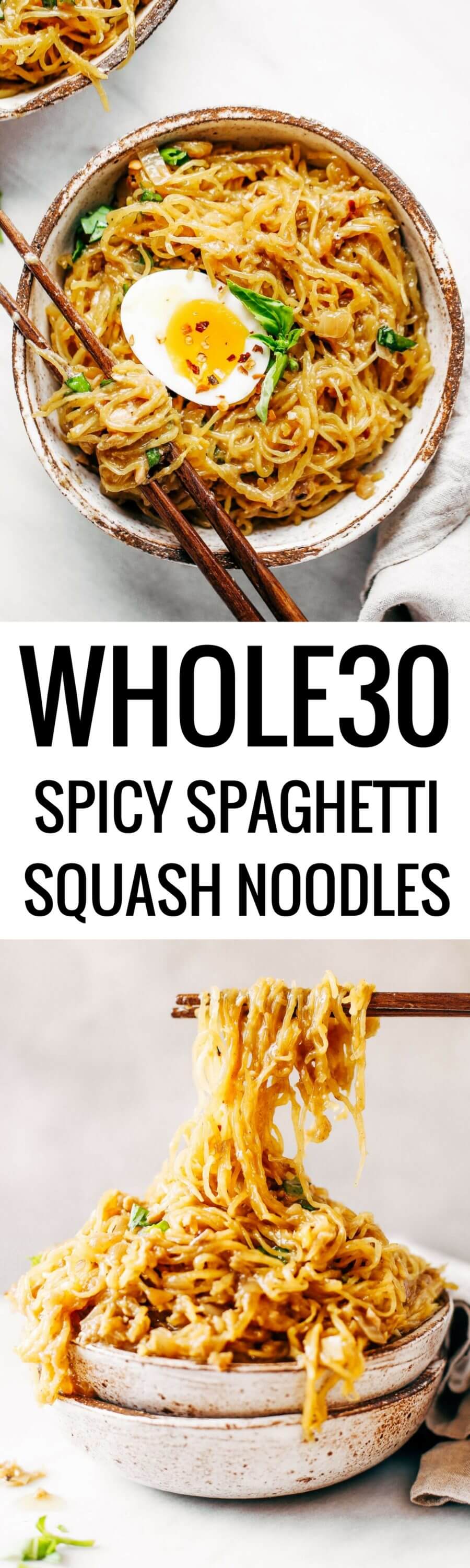 Spicy Spaghetti Squash Noodles Paleo Gluten Free