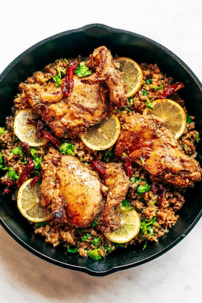 Whole30 Spanish Chicken And Cauliflower Rice - Paleo Gluten Free